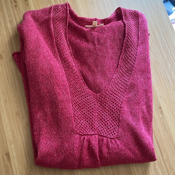 Eileen Fisher Women's 100% Linen V-Neck Tunic Short Sleeved Knit Top, Size XL - Picture 13 of 13